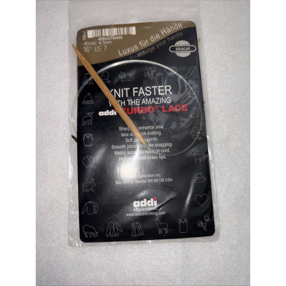 addi Turbo® LACE Circular Knitting Needles Skacel US 7 (4.5mm) 16 inch 40cm